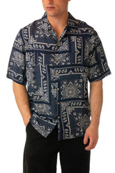 MAGLIA CAMICIA UOMO  BLU BWL DANANAVY TOOCO